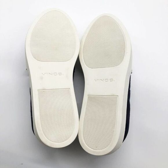 VINCE Garvey Blue Slip-On Suede & Leather Sneakers  - Picture 10 of 10